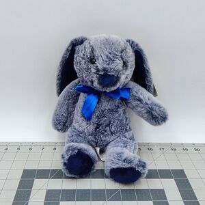 Kaisiyang Blue Bunny Rabbit Plush Bow Tie Seated Stuffed Animal 9 Inch Tag